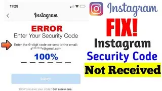 Enter Your Security Code Problem | Fix Instagram Security Code Not Received | Security code problem