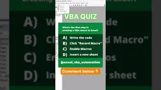 What's the first step in creating a VBA macro in Excel? 