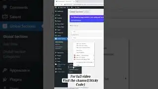 Global Section in WordPress.