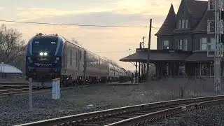 Amtrak's Blue Water at Durand, MI 4/15/23