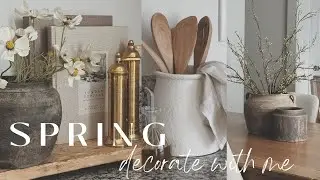 Spring Decorate With Me 2024 || Kitchen & Dining Spring Decorating Ideas || Neutral Spring Decor