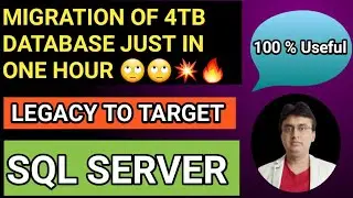 SQL SERVER DATABASE MIGRATION OF SIZE 4TB IN ONE HOUR 😳😳 || SQL Database Migration.