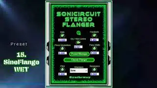 Sonicircuit Flanger VST VST3 Audio Unit Plugins. Stereo Effect Virtual Stompbox Pedalboard Guitar FX