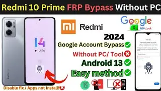 Redmi 10 Prime FRP Bypass (Without PC) MIUI 14 Latest Update All Redmi Google Account Trick 2024!