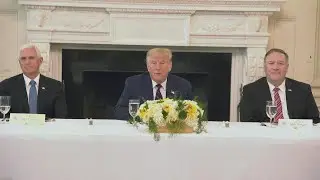 President Trump Participates in a Working Lunch