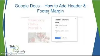Google Docs - How to add Margins in Header and Footer