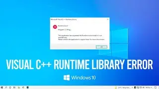 Microsoft Visual C++ Runtime Library Error SOLUCION Windows 10 / 11