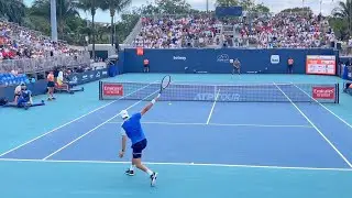 Dimitrov vs Tabilo Miami R2 Court Level View Highlights [4K 60fps] 2024