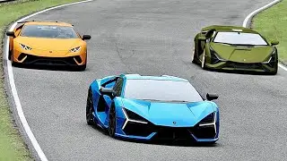 Lamborghini Revuelto vs Lamborghini Sian vs Lamborghini Huracan Performante at Nordschleife