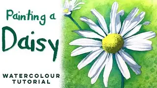 How to paint a Daisy in watercolour - painting tutorial