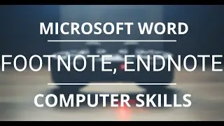 Chapter Footnote, Endnote in MS Word