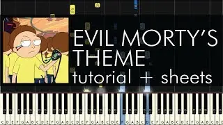 Blonde Redhead - For the Damaged Coda (Evil Morty's Theme) - Piano Tutorial + Sheets