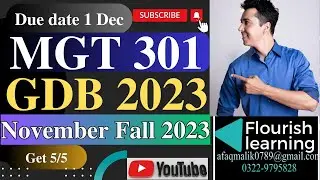 MGT301 GDB Solution 2023/  MGT301 GDB 2023 / MGT301GDB Solution Fall 2023/ MGT301 GDB 2023 Solution