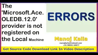 The Microsoft.Ace.OLEDB.12.0 provider is not registered on the Local | MS Ace oledb not registered