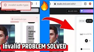 invalid Audio type problem solved | Studio d-id ai invalid audio problem fix | Ai Video Generate Fix