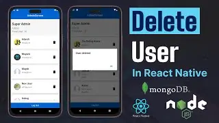 #18 How to delete user in React Native and Mongo DB || Mongo DB data deletion || Real time update