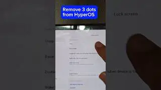 how to remove 3 dots from HyperOS | Trick to remove 3 dots from HyperOS for xiaomi mi pad 6