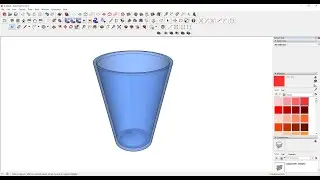 3D water glass in sketchup