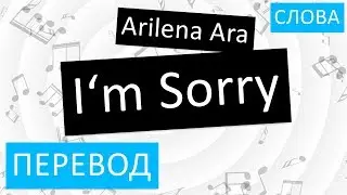 Arilena Ara - I‘m Sorry Перевод песни На русском Слова Текст