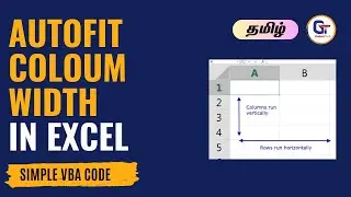 Autofit column width in excel using vba | Simple VBA code | 