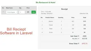 How to make a Bill Receipt Software in Laravel PHP | Bill Invoice Software in Laravel