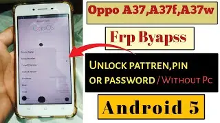 Oppo A37 Frp. Bypass Without Pc | How to frp bypass Oppo A37,A37f,A37w