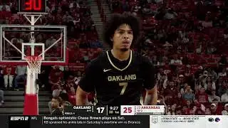 Oakland vs Arkansas | Men Basketball Dec 30,2024