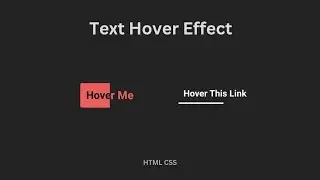 Text Link Hover Effect CSS Tutorial