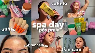 PRIMEIRO SPA DAY DO ANO *PÓS PRAIA* | CABELO, UNHAS, SKIN CARE E SOBRANCELHA