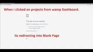 Wamp server localhost projects not linked.