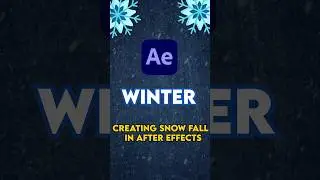 Creating a Snow fall in After Effects ❄ #tutorial #aftereffects #videoediting