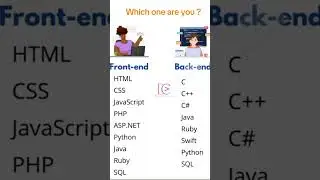 FontEnd and BackEnd developer which one are you ? Comments | #htmlfullcourse #html #javascript #java