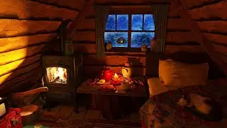 Instant Sleep in 3 MINUTES - The MOST COZY Winter Hut for Sleep | Snow Storm and Fireplace Sounds