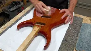 Making A Six String Multi Scale Guitar: Dry Sanding The Clear Coat