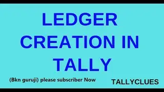 How to Create a Ledger in Tally Direct Expense & Indirect Expense