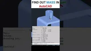 MASSPROP Command in AutoCAD #autocad #autocadtutorial #freecadtutorial