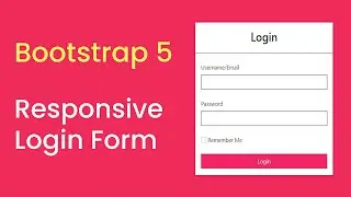 Bootstrap 5 - Responsive Login Form