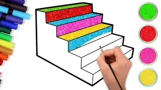 ✏️How to Draw 3D Stairs🪜 | EASY Step-by-step Drawing for Todders | Chiki Doodle