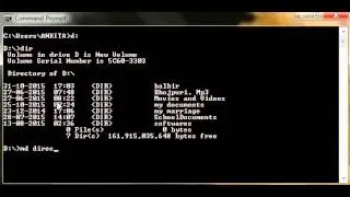 Creation of Directory in Ms Dos Using MD Command