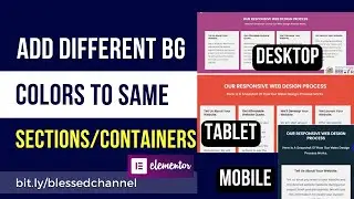 Add Different Background Colors to Same Sections/Containers in Elementor