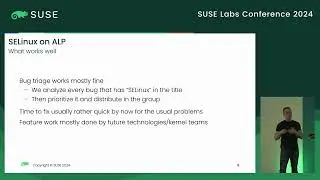 Johannes Segitz: ALP and SELinux: One year later