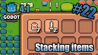 How to Make an Inventory in Godot 4.1 #4: stacking items | tutorial | zeldalike | ARPG in Godot 4