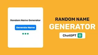 Create Random Name Generator using Javascript