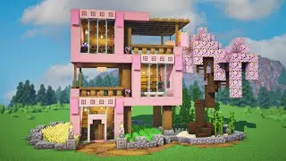 Cherry Blossom Survival House | Minecraft Tutorial [1.20]