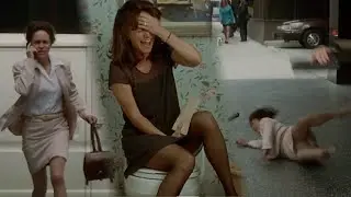 Sally Field dressed in pantyhose and falls giving us an upskirt in the 1996 movie Eye for an Eye