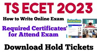 TS ECET 2023 Online Exam and Hall tickets Imp Instructions