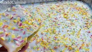 Old School Cake | Classic Sprinkle Cake Recipe by World Cuisine