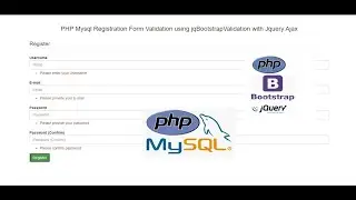 PHP Mysql Registration Form Validation using jqBootstrapValidation with Jquery Ajax