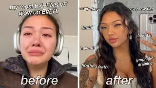 SPENDING $1000 TO GLOW UP (EXTREME 24 HOUR TRANSFORMATION)