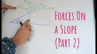 A level mechanics - forces on a slope and friction (part 2)